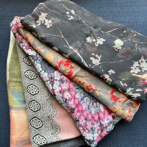 Floral and Patterned scarves